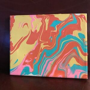 Abstract Canvas Art with Vibrant Colors